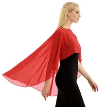 1PC Women's Chiffon Shawl Thin Evening Dress Wedding Cover-Up Sun Protection Elegant Wedding Shrug - Multicolor - View 3