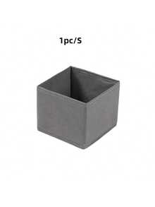 Foldable Storage Box, Fabric Wardrobe Organizer Drawer Divider, Suitable For Storing Clothes, Underwear, Bras, Socks, Intimate Apparel. Deep Gray Design, Space-Saving. Wardrobe Storage Accessory, Home Decor, Dorm Essential, Home Gift - Grey - View 12