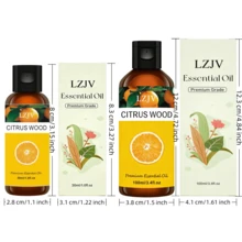 100ml/3.4oz, 30ml/1.0oz Aceite esencial de madera cítrica, difusor, aceite de masaje, difusor de fragancia para el hogar, set de regalo para el cuidado facial - Sabor a madera de cítricos - Ver 7
