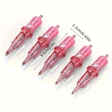 10pcs Ambition 0.25mm, 0.3mm, 0.35mm Round Liner Tattoo Needles, Suitable For Tattoo Machines - Baby Pink - View 7