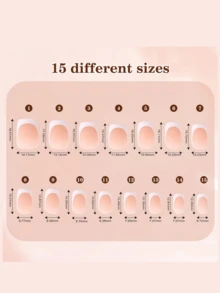 150 piezas Pegatinas de uñas cuadradas cortas desechables, Set de 5 uñas postizas de color rosa nude, Fácil de aplicar y retirar, Calidad de salón para uso doméstico, Diseño minimalista y multiusos para el verano - Multicolor - Ver 5