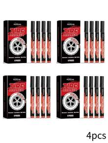 Homonth 4 Piezas Plumones para Pintar Llantas de Carro, Rojo - Marcador de Tinta Resistente al Agua para DIY, Kit de Reparación y Personalización de Neumáticos,regalos para hombres y mujeres adecuados para San Valentín, Año Nuevo, Día del Padre,cumpleaños, bodas y fiestas,accesorios para carro,accesorios para moto,carro,accesorios para carro mujer,ofertas,Envío Gratis - Rotulador de neumático rojo - Ver 15