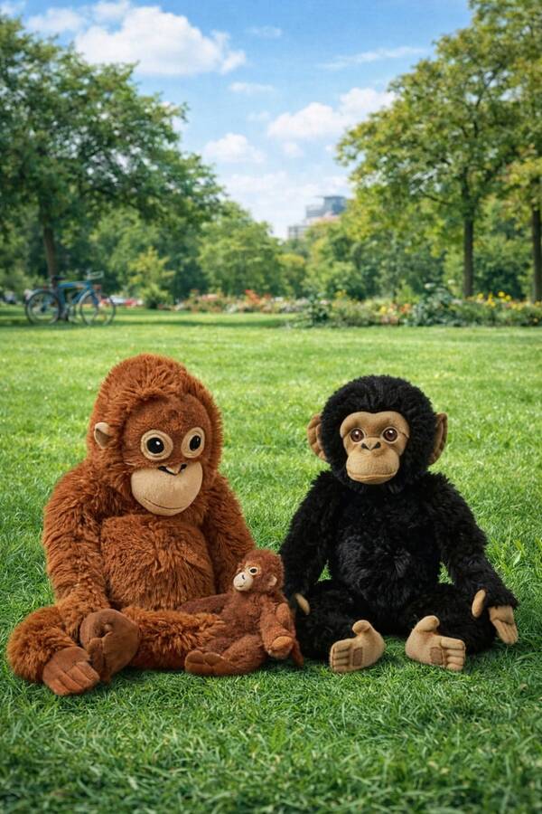 IKEA DJUNGELSKOG SANDLÖPARE Gorilla Plush Toy, Monkey Doll, Cute Animal Plush Toy, Super Soft Plush Doll, With Velcro Fittings, Children's Gift (Same Style As Popular With Punch)