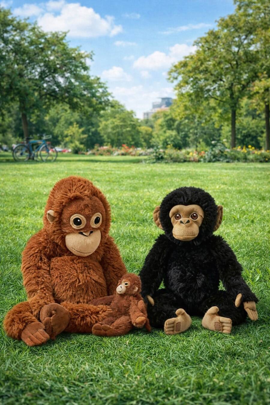 IKEA DJUNGELSKOG SANDLÖPARE 猩猩毛絨玩具，猴子公仔，可愛動物布偶，超柔軟毛絨娃娃，帶魔鬼氈兒童禮物（網紅Punch同款） - 彩色 - 查看 1