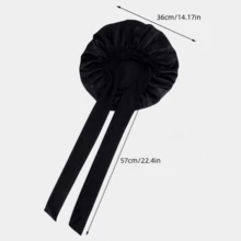 1 pieza Gorro de noche de satén de seda lujoso con correa ajustable - Cómodo y casual, adecuado para estar en casa, uso diario y dormir. Cómodo toda la noche, perfecto para cabello largo, rizado o trenzado - Un accesorio de baño premium, suave y sedoso, cuidado del cabello unisex durante la noche para mantener tu cabello saludable toda la noche. Regalo del Día de San Valentín. - tipo básico - Ver 7