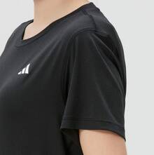 adidas 圓領運動短袖 跑步T卹 女款 - 黑色 - 查看 3