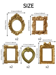 20个/10个/15个/12个/7个/4个 复古迷你巴洛克博物馆树脂相框 DIY装饰娃娃屋雕像相框 朋友惊喜个性化生日礼物 活动派对礼物 - 多款 - 查看 18