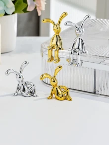 1 tượng thỏ tai dài dễ thương, dùng để trang trí xe hơi, bàn làm việc hoặc phòng ngủ, tượng động vật bằng nhựa ABS, trang trí nhà cửa, tượng nhỏ, quà tặng, lễ Phục sinh, đồ trang trí động vật tự làm. - Nhiều màu - Xem 12