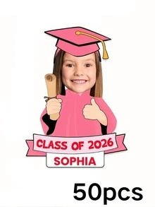 1/10/25/50/100/150pcs Personalized Photo Cake Toppers – Custom Graduates Faces, Customized Graduation Season Photo Ornament, Graduation Commemorative Gift For Her/Him, Fun Custom Toothpick Cupcake Toppers, Graduation Decorations, Unique Party Supplies For Graduation,Weddings, Family Gatherings, And Special Occasions, Warm Gifts For Graduates,Customized Graduation Season Photo Ornament, For Valentine's Day,For Mother's Day,For Birthdays,For Children's Day,For Father's Day,For Graduatio - Multicolor - View 15