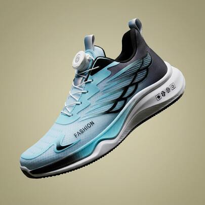 Tenis de hombre en oferta deportivos con hebilla giratoria de ajuste rápido, zapatos para hombre de malla transpirable con estampado gráfico lateral, tenis para hombre ligeros y cómodos con suela de EVA y caucho antideslizante, calzado deportivo de moda juvenil para running y caminar, zapatillas transpirables con amortiguación y diseño de estilo urbano casual.