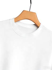 Camiseta holgada de verano para mujer con una combinación de sol y flores amarillas, en un estilo cálido y relajante. Camiseta estampada para mujer, top versátil de manga corta, cómoda y transpirable. Diseño clásico de cuello redondo, adecuada para el uso diario, citas o ropa casual. - Blanco - Ver 3