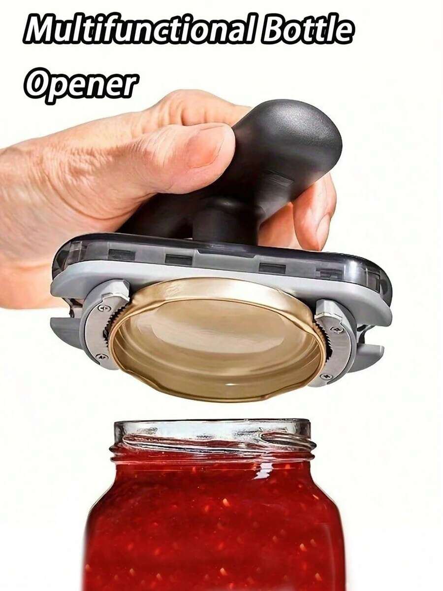 Adjustable Multi-Function Bottle & Jar Opener - Easy Grip Manual Kitchen Tool, Made Of Durable ABS Material, No Power Needed, Ideal For Gatherings And Everyday Use, Bottle Opener