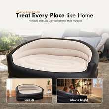 2-Personen aufblasbares Sofa für Camping und Outdoor-Entspannung, aus strapazierfähigem PVC-Material, schwarz, leicht und einfach zu transportieren für Terrasse, Rasen oder Hinterhof - Verschiedenfarbig - Übersicht 4