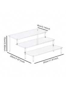 4 Tier Acrylic Display Risers, Clear Perfume Organizer Stand, Large Cupcake Stand Holder, Dessert Display For Party, Display Shelf For Figure And Collection, Riser Stand For Decoration And Organizer - one-size - View 15