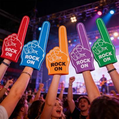 1pc Customized Foam Finger Hand, Suitable For Cheerleading, Sports Events, Weddings And Birthday Celebrations, Reusable Soft Foam Palm Clapper, Customizable Text/Logo Foam Finger, Portable Cheering Prop, Ideal Gift For Sports Fans, Bachelorette Parties, Adults, Applicable For Football, Soccer Games, Etc.