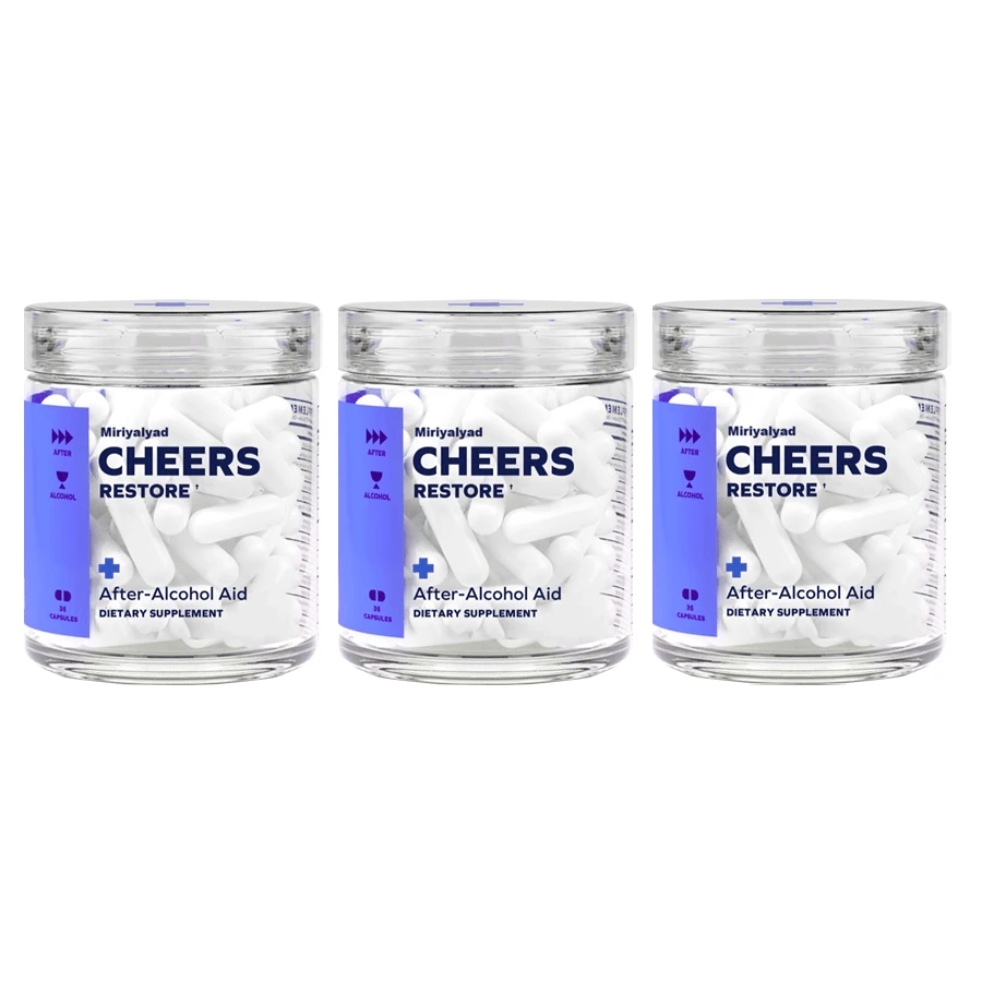 Sinpuyle Cheers Restore Capsules With DHM & L-Cysteine – Wellness Support After Drinking | 12 Servings | Includes Prickly Pear, B Vitamins & Ginger - 3PCS - 查看 1