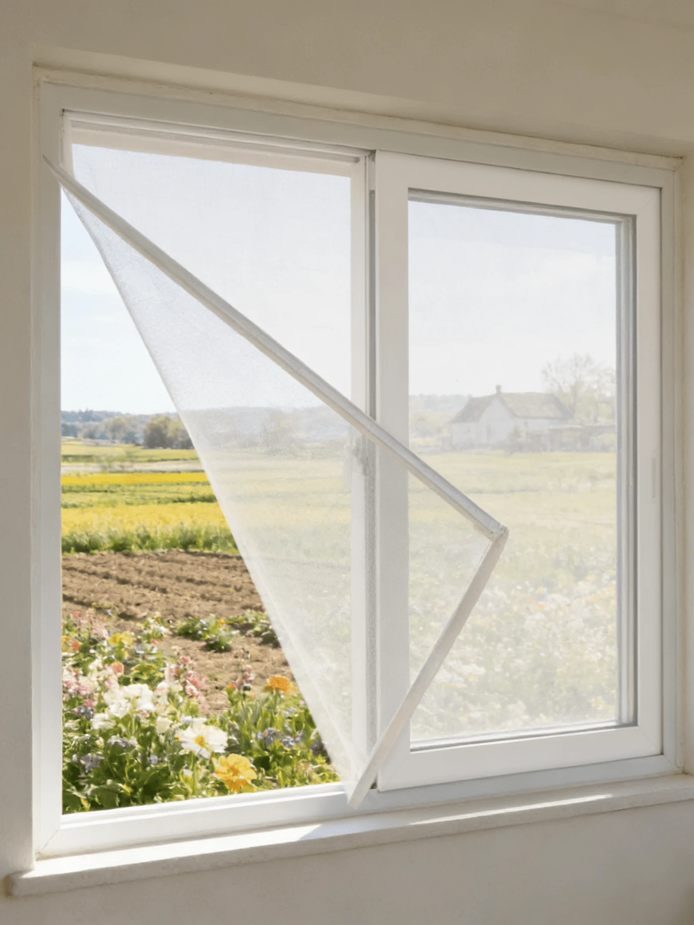 Lưới chắn muỗi nano PP hai mặt, thoáng khí, có thể tái sử dụng và giặt được, bảo vệ nhà cửa, không cần khoan.