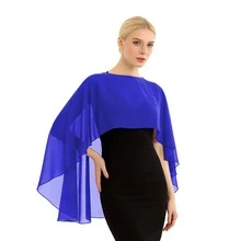 1PC Women's Chiffon Shawl Thin Evening Dress Wedding Cover-Up Sun Protection Elegant Wedding Shrug - Multicolor - View 7