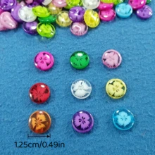 Assorted 1.3cm Resin Shirt Buttons - Sewing & Knitting Accessories, For Garment Crafts, Dark Eyeshadow, Random Colors - Multicolor - View 3
