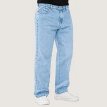 Balloon Pants, Men's Baggy Wide-Leg Jeans, Streetwear, Graphite Gray - 淺藍色 1 - 查看 8