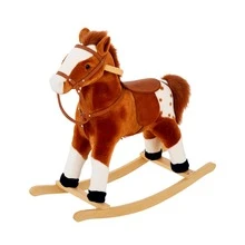 HOMCOM Ride-On Stick Horses - Brown - View 10