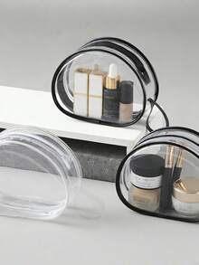 PVC透明自粘文胸收纳袋，隐形文胸整理袋，防水化妆包 - 彩色 - 查看 1