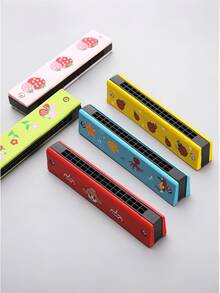 6 Pack Painted Harmonica Set, Double Row 16 Hole Playable Harmonica, Beginner Friendly Musical Instrument, Music Enlightenment Tool, Creative Gift For Birthday Valentine Easter Ramadan All Holidays - Multicolor - View 8