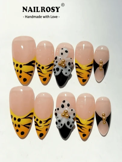 nailrosy Bộ 10 móng tay giả hình hạnh nhân 3D họa tiết hoa màu đỏ tía, thủ công, trang trí móng tay hoa 3D thanh lịch, phù hợp cho mùa hè và mùa xuân, có thể tái sử dụng, sang trọng cho các dịp lễ, du lịch, sinh nhật.