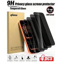 4片装隐私防窥钢化玻璃屏幕保护膜，全覆盖，兼容手机壳，适用于 17/17 Pro/17 Pro Max、16/16 Pro/16 Pro Max、15/15 Pro Max、14/13/13 Pro 6.1英寸 - 黑色 - 查看 30