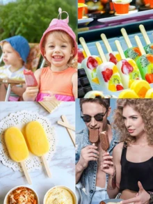 Rubber Oval Ice Cream Mold, 4/8 Compartments DIY Popsicle Maker For Homemade Ice Cream And Chocolate, Classic Shape, No Charge Bakeware Ice Cube Tray Ice Cube Ice Cube Squishy Ice Cube Mold Ice Cube Mould - Multicolor - View 5