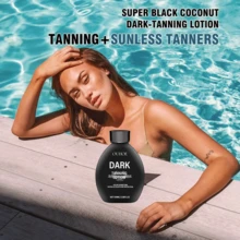 Extra Strength Tanning Cream,Fast Effect Extra Strength Facial Tanning Cream, Deep Moisturizing, Long-Lasting, For All Body Use Sunless Tanner, Summer Tanning Lotion For Darker Skin,Natural Tanning,Ideal For Beach & Pool Use,Special For Beach - màu đen - Xem 3