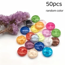 Assorted 1.3cm Resin Shirt Buttons - Sewing & Knitting Accessories, For Garment Crafts, Dark Eyeshadow, Random Colors - Multicolor - View 16