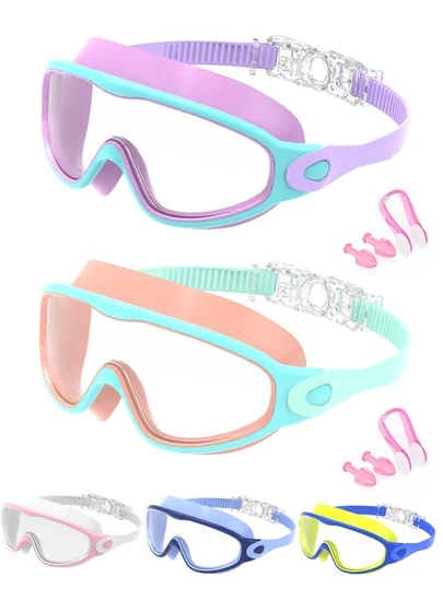 1/2pcs Kids Swimming Goggles, Suitable For Children Aged 3-15, Leak-Proof Function, Anti-Fog Design, Applicable For Swimming Pool And Water Park, Suitable For Boys, Girls, Teenagers And Toddlers