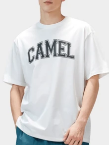 CAMEL CROWN Men's Outdoor Sports Short Sleeve T-Shirt, Comfortable Breathable Quick-Dry, Suitable For Spring & Summer Wear - Endless White - View 1