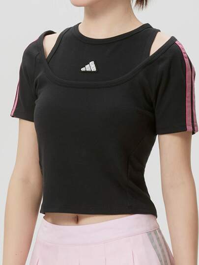  Áo thun ngắn tay cổ tròn thể thao thường ngày của adidas dành cho nữ
