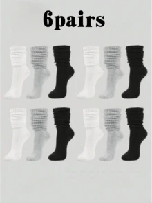 3 Pairs/6 Pairs/10 Pairs/20 Pairs Autumn Winter Knitted Socks, Hollow Knitted Socks, Open Toe Socks, Men's Tight Mid-Calf Socks, Tight Thigh High Socks, Autumn - Multicolor - View 9