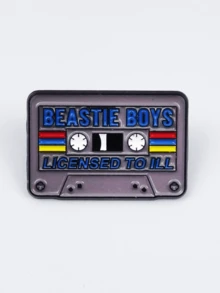 Creative Cool Black Magnetic Tape Style Alloy Badge, Personalized Hobby Multi-Function Brooch - Multicolor - View 14