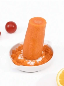 1pc White Simple Style Ceramic Ginger Grater Tool Hand Grinder Garlic Masher Portable Porcelain Carrot Ginger Grinding Kitchen Tool - Multicolor - View 7