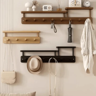 Nuevo gancho decorativo colgante, estilo Ins de alta calidad, perchero de pared de fácil instalación para entrada, hogar de alquiler y hostales, colgador de ropa montado en la pared