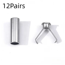 6/12/20Pairs Metal Rope Buckle Hoodie Pants Waistband Cap Rope Pendant Clip Buckle Rope End Clasp Accessories Metal Hanging Plated Bell For Sweatshirt Pants Head Cap Rope Button Decorative Buckle Rope Stop Buckle - Multicolor - View 21