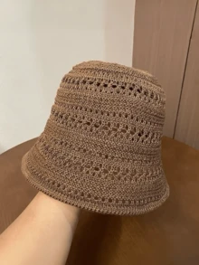 1 Piece, Women's Summer Bucket Hat, Sun Protection Hat, Beach Hat, Sun Protection Bucket Hat, Bohemian Wind Hat, Suitable For Wearing With Dresses During Travel - B - View 8