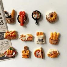 12 buah Magnet Kulkas Miniatur Bertema Makanan, Roti Kartun, Lobster, Pizza, Magnet Kulkas Resin, Dekorasi Rumah Dapur yang Lucu, Stiker Kulkas yang Dipersonalisasi, Dekorasi Dapur, Dekorasi Rumah, Hadiah untuk Teman dan Keluarga - beraneka warna - View 1
