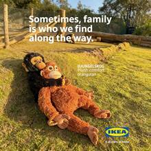 IKEA DJUNGELSKOG SANDLOPARE 毛绒大猩猩玩偶，经典逼真毛绒表情，超级柔软亲肤，关节灵活，可机洗，易于护理 - 彩色 - 查看 6