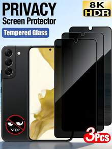 3片裝 9H 全螢幕防偷窺鋼化玻璃螢幕保護膜，相容 Galaxy S26 A57 A37 / 相容 15T Poco X7 Pro / Note 15 / 相容 iPhone 17 Pro Max 16 / Honor X9D，多款機型適用，防摔、不易碎、防窺隱私鋼化玻璃，無氣泡、易貼合 - 黑色 - 查看 155