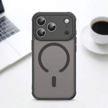 DECOPHONE Ốp lưng điện thoại từ tính màu đen mờ trong suốt, chống rơi vỡ, bảo vệ toàn diện, thiết kế tối giản với các cạnh bo tròn, tương thích với dòng Apple 17 Pro Max/17 Pro. - màu đen - Xem 6
