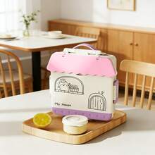 Baby Fütterungsutensilien | Kinder Plastik Bento Lunchboxen | Obst Aufbewahrungsbehälter | Haushalt Studenten Lunchboxen | Outdoor Picknick Fächerbehälter | Mikrowelle | Einfach zu reinigen - Verschiedenfarbig - Übersicht 11