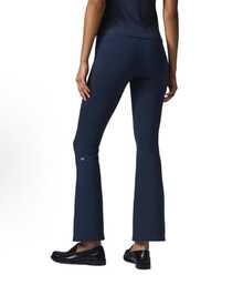 Alo Yoga Women's Airbrush High-Waist Flutter Legging | Sculpting Performance Fabric | Bootcut Flare Yoga Pants | Luxury Studio-To-Street Athletic Trousers - Navy Blue - View 3