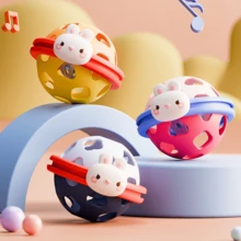 Baby Rattle Toy Maracas ,Soft Rubber Ball ,Tambourine - Multicolor - View 3