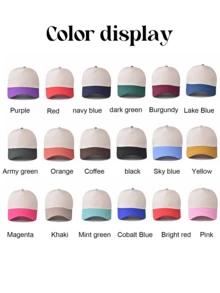 1pc Personalized Embroidered Name Hat, Personalized Hat, Custom Baseball Cap, Custom Adjustable Trucker Hat For Men And Women, Customize Your Text - Multicolor - View 5