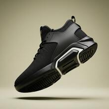 Zapatillas deportivas negras de malla transpirable para hombre, tenis para hombre, zapatos para hombre, calzado informal para hombre, con suela de goma suave, antideslizante y resistente al desgaste, cómodas y ligeras, con cordones elásticos ajustables, ideales para practicar deporte al aire libre y para el día a día. - Blanco - Ver 9